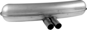 Schalldämpfer 911F, hinten, Doppel "GT3" Style Endrohre, Ø63 mm, Edelstahl