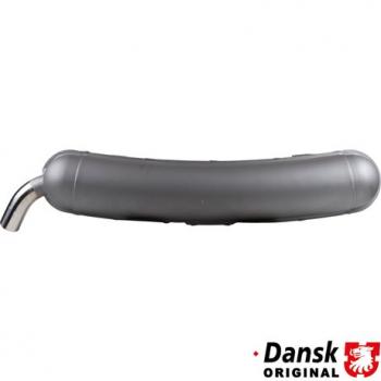 Schalldämpfer hinten mit poliertem schräg geschnittenem Endrohr (Ø57 mm)