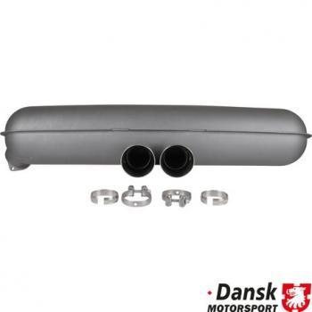 Preview: Sportschalldämpfer hinten mit Mittelendrohren "GT3" Style