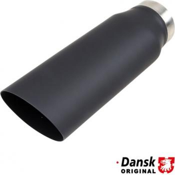 Endrohr, Ø63,8 mm. Hergestellt aus mattschwarz pulverbeschichtetem Edelstahl