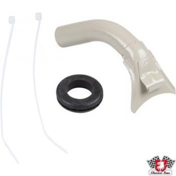 Heizdüse mit Gummiring und Klemme, hinten, links