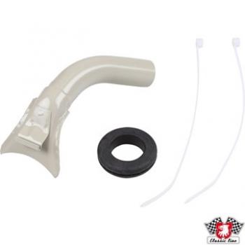 Heizdüse mit Gummiring und Klemme, hinten, rechts