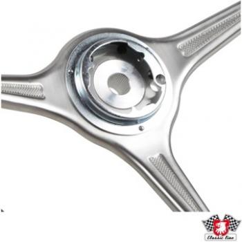 Preview: Lenkrad 356 B / 356C, Holzimitat, Ø420 mm (16,5"), ohne Hupenknopf