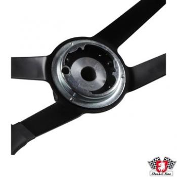 Preview: Lenkrad 911 F und 912, Leder schwarz, Ø420 mm (16,5"), ohne Hupenknopf