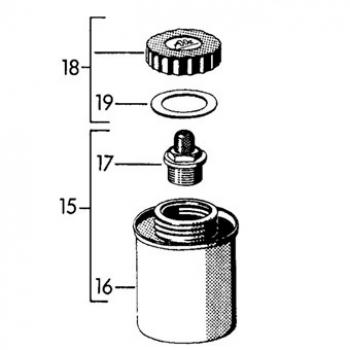 Preview: Schraubstutzen mit Sieb für Bremsflüssigkeitsbehälter 356 A / B