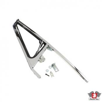 Türfensterrahmen mit Drehfenster, Chrom, links