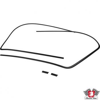 Zierleistensatz für Windschutzscheibe, schwarz, 4-teilig