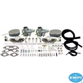 Doppelvergasersatz, EPC 34, mit Ansaugkrümmern und Luftfiltern