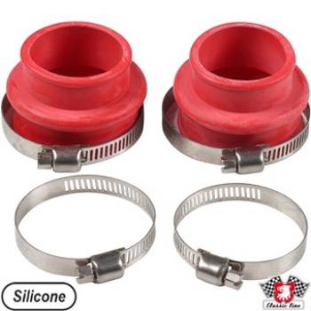 Manschettensatz für Saugrohr mit Spannbänder, rot, Silikon