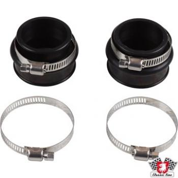 Manschettensatz für Saugrohr mit Spannbänder, schwarz, Silikon