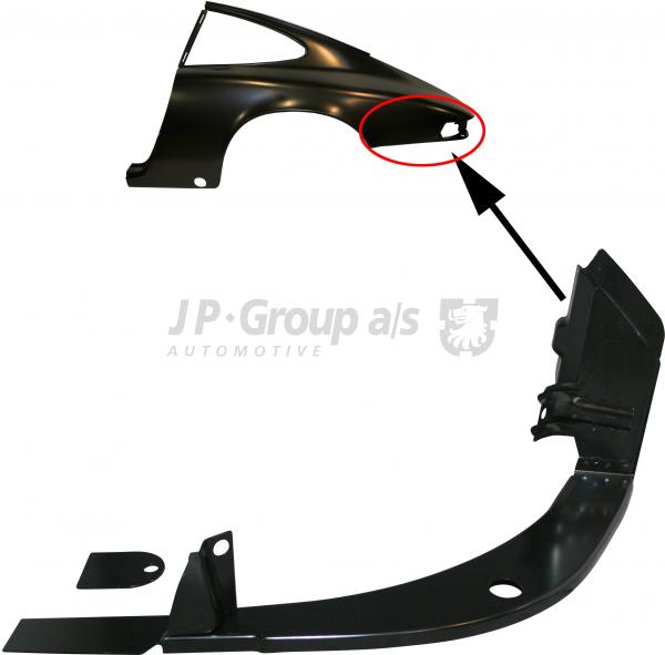 Rahmen Rücklicht an Seitenwand, links