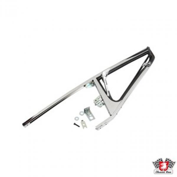 Türfensterrahmen mit Drehfenster, Chrom, rechts