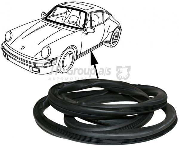 Dichtung für Windschutzscheibe,mit Nut