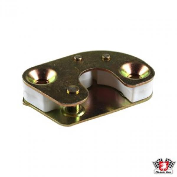 Schließplatte für Tür, links. Gelbchromatiert