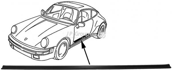 Abdeckleiste, schwarz