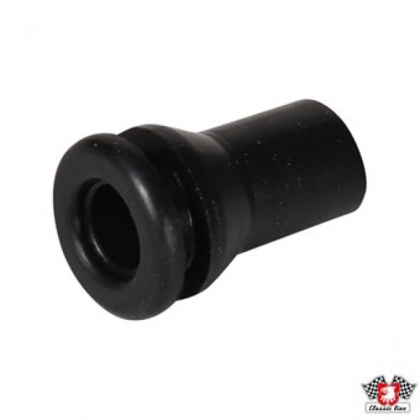 Gummiführung, Verriegelungsknopf