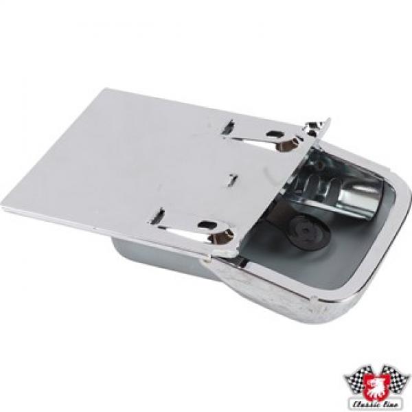 Aschenbecher mit Montierblech, chrom