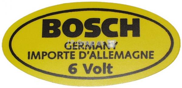 Aufkleber, 6 V, Zündspule