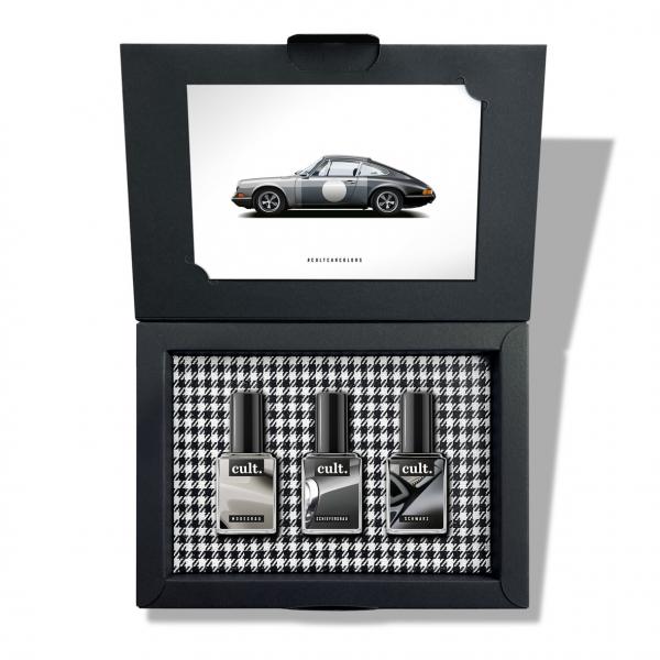 cult. CAR COLORS Nagellack "Asphalt Shades" 3er Geschenkset