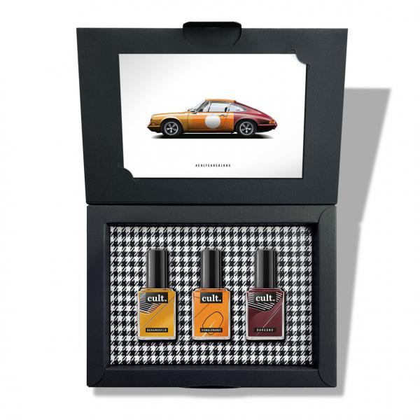 cult. CAR COLORS Nagellack "California Dreaming" 3er Geschenkset