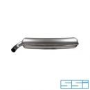 Schalldämpfer, hinten, Sport, 70 mm Endrohr, Edelstahl, poliert. Mit TÜV
